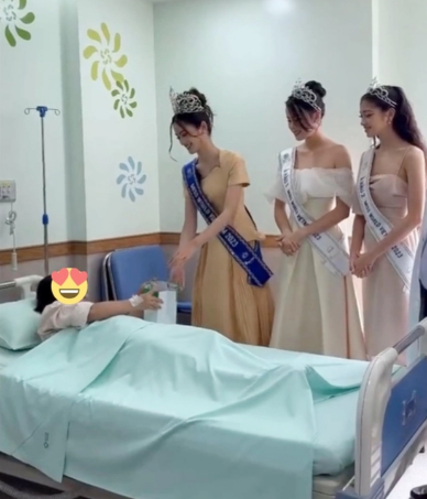 Phía Hoa hậu Ý Nhi và 2 á hậu lên tiếng sau khi bị mỉa mai 'ăn diện đi thăm bệnh nhân' - Ảnh 1