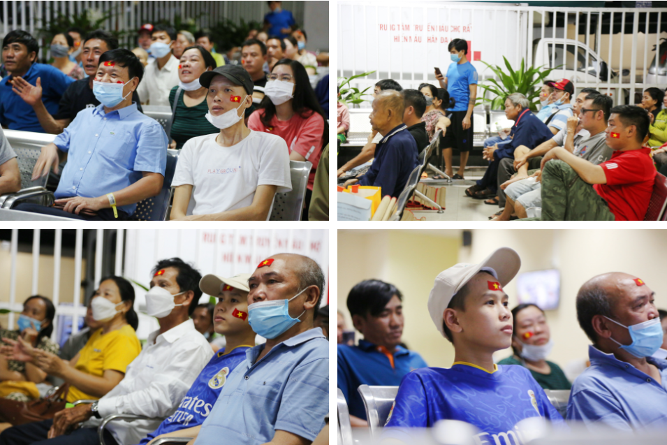 Không khí cổ vũ nồng nhiệt tại BV Chợ Rẫy: Bệnh nhân quên cơn đau để “tiếp sức' tuyển Việt Nam - Ảnh 12