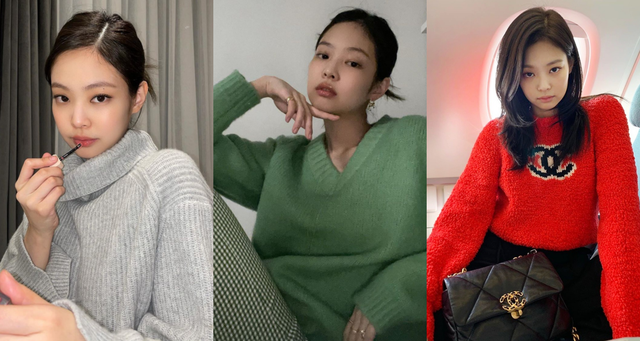 'Thánh tạo trend' Jennie có 5 kiểu áo len ruột, mix thế nào cũng siêu hay - Ảnh 3