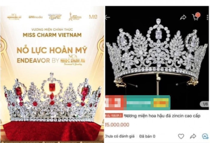 Vương miện gắn 4000 viên pha lê của Miss Charm Vietnam bị tố đạo nhái, rẻ tiền - Ảnh 2