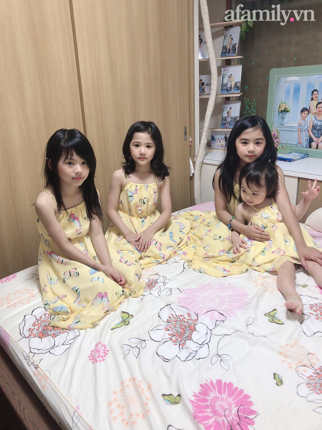 Mẹ Việt 10 năm sinh 4 con gái, nhìn gương mặt của các bé nhiều người tấm tắc: 'Nhà máy sản xuất hot girl là đây' - Ảnh 2