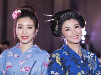 Đỗ Mỹ Linh, Ngọc Hân diện kimono dự sự kiện