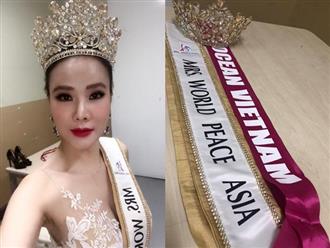 Bị 'ném đá' không biết tiếng Anh, Dương Yến Ngọc vẫn đăng quang Hoa hậu Quý bà Hòa bình châu Á 2017