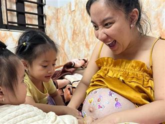 Ngày lâm bồn cận kề, bà xã Lê Dương Bảo Lâm chia sẻ khoảnh khắc hạnh phúc cùng 2 nhóc tỳ, háo hức chờ đợi em trai ra đời
