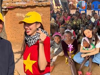 Hoa hậu Thùy Tiên 'vừa vui vừa lo' khi được ghép đôi với Quang Linh Vlog sau chuyến thiện nguyện tại Châu Phi