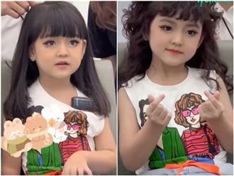 Bé gái Việt 5 tuổi xinh như thiên thần đi làm tóc được dân tình rần rần "xin vía" nườm nượp