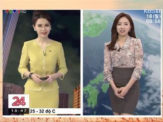 Mc thời tiết VTV lên sóng xinh đẹp không kém gì Mc Hàn Quốc