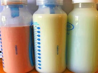 Kinh ngạc trước 3 bình sữa mẹ có 3 màu khác nhau đều được hút trong một lần, cùng 1 bên ngực