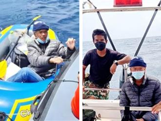 Người đàn ông Việt Nam chèo thuyền cao su từ Thái Lan sang Ấn Độ để gặp vợ đã được giải cứu sau 18 ngày lênh đênh trên biển