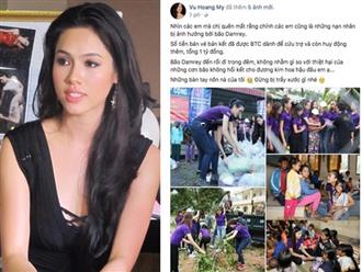 Bị xã hội lên án vì phát ngôn 'bão số 12 không thiệt hại bằng Hoa hậu", Á hậu Hoàng My suy sụp, liên tục xin lỗi bố mẹ