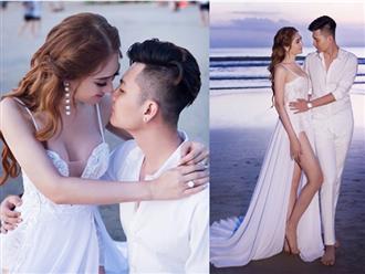 Ngắm trọn vẹn bộ ảnh cưới đẹp như mơ của Lâm Khánh Chi và chồng trên biển 