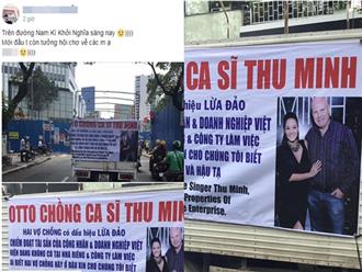 Sốc: Chiếc ô tô lạ chở hình ảnh vợ chồng Thu Minh đi khắp đường phố Sài Gòn, tố chồng nữ ca sĩ lừa đảo