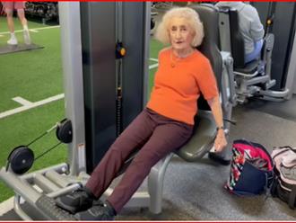 Cụ bà 103 tuổi vẫn trang điểm và tập gym hàng ngày khiến nhiều người thán phục