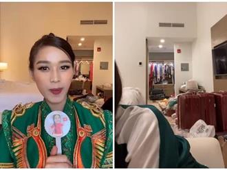 Hoa hậu Đỗ Thị Hà bị nhắc nhở vì để phòng bừa bộn nhưng vẫn thản nhiên livestream ở Miss World