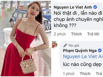 Quỳnh Nga diện váy đỏ khoe vòng 1 'căng tràn bờ đê', Việt Anh liền nhảy vào thả thính