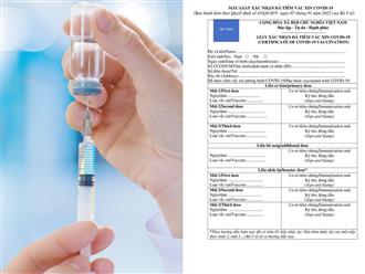 Bộ Y tế ban hành mẫu giấy xác nhận tiêm chủng COVID-19 mới gồm 7 mũi tiêm