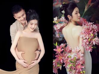 'Bà xã cầu thủ Quang Hải' Chu Thanh Huyền đăng loạt ảnh 'mẹ rồng – con rồng', bụng tròn căng không 1 vết rạn