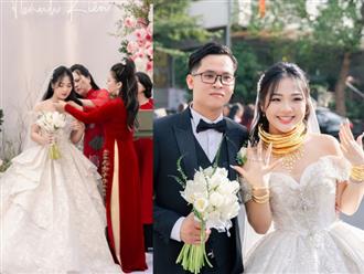 Choáng ngợp với siêu đám cưới ở Quảng Ninh: Cô dâu vàng đeo trĩu cổ, của hồi môn trên 60 tỷ, đãi khách mâm cỗ 28 triệu