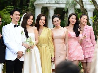Hoa hậu Tiểu Vy, Đỗ Mỹ Linh và dàn sao phim truyền hình đến tham dự lễ cưới của Phương Nga - Bình An