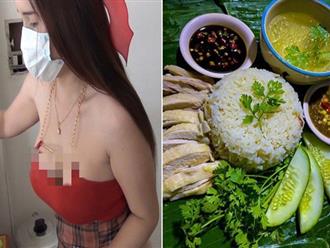 Hotgirl cơm gà Thái Lan vô tình để lộ vòng một ‘phồn thực’, khiến nhiều thực khách quên luôn lối về