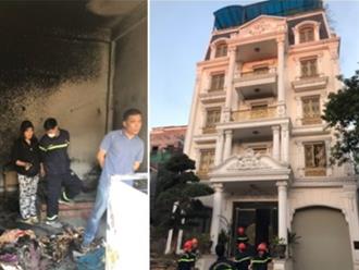 Nghẹt thở giải cứu 2 người mắc kẹt trên sân thượng trong vụ cháy nhà ở Hải Phòng