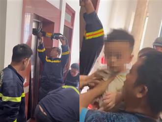 Nghẹt thở giải cứu người phụ nữ cùng cháu bé 2 tuổi mắc kẹt trong thang máy ở Thủ Đức