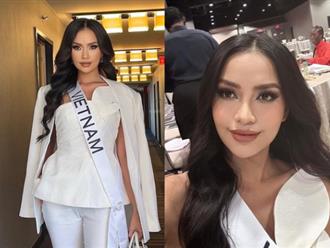 Ngọc Châu rạng rỡ trong ngày 2 nhập cuộc, nhận điều đặc biệt từ đại diện Việt Nam có thành tích cao nhất tại Miss Universe