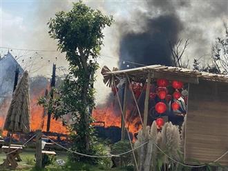 Thái Nguyên: Quán cà phê cháy dữ dội, nhanh chóng bùng phát thành đám cháy lớn