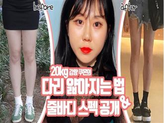 Cô gái Hàn Quốc này đã giảm tới 20kg và lấy lại đôi chân thon thả nhờ những phương pháp vô cùng đơn giản
