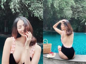 Mang thai 6 tháng, Lan Khuê vẫn tự tin diện bikini khoe dáng thon gọn cùng vòng 1 nóng bỏng
