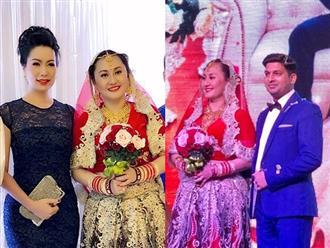 Á hậu Trịnh Kim Chi dự tiệc cưới của diễn viên Ngọc Xuân