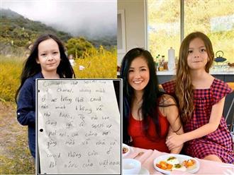 Bị kẹt ở Mỹ, con gái Hồng Nhung viết thư tay bày tỏ nỗi nhớ Việt Nam, dù sai chính tả nhưng đong đầy tình cảm