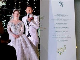 Lộ thực đơn thượng hạng trong hôn lễ của Quý Bình và vợ tổng giám đốc