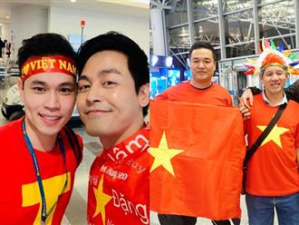 Loạt sao Việt diện áo đỏ sao vàng hứng khởi lên đường cổ vũ đội tuyển Việt Nam