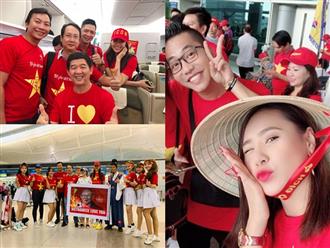 Loạt sao Việt mặc áo đỏ sao vàng, hào hứng sang Malaysia cổ vũ đội tuyển Việt Nam