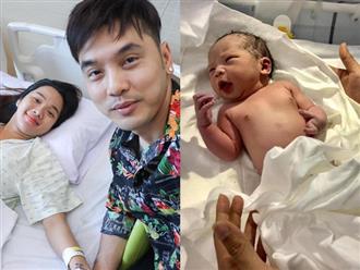 Vợ ca sĩ Ưng Hoàng Phúc vừa hạ sinh con gái nặng 3,2 kg, hé lộ diện mạo đáng yêu của em bé