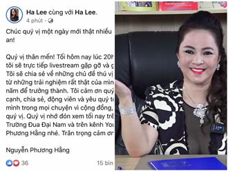 Sau tin bị kiện đòi bồi thường 1.000 tỷ, bà Phương Hằng thông báo livestream 'ngay và luôn' với nội dung gây sốc