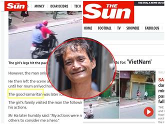 Người đàn ông đỡ cháu bé lơ lửng, rơi từ tầng 2 ở Nam Định xuất hiện trên báo chí nước ngoài