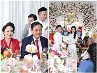 Hé lộ toàn cảnh lễ đính hôn 'bí mật' của con trai bà Nguyễn Phương Hằng: Lễ cưới hỏi nhà đại gia Đại Nam có gì khác?