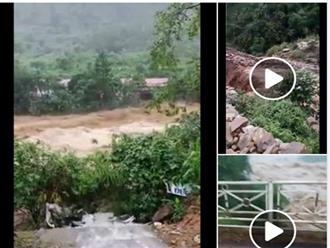 Clip mưa lũ, sạt lở ở Lai Châu liên tục được chia sẻ trên mạng xã hội