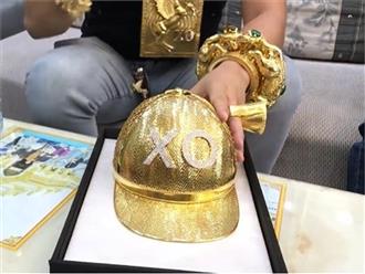 Đại gia Phúc XO 'chơi lớn' mua mũ vàng nặng 2kg, đính tên bằng 260 viên kim cương