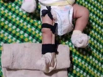 Lời khai của người cha nghi đánh con 2 tháng tuổi gãy chân: Do sơ ý giẫm chân con vào ban đêm