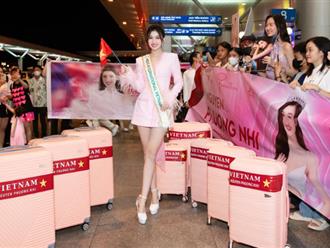 Á hậu Phương Nhi chính thức sang Nhật dự thi Hoa hậu Quốc tế 2023, nhan sắc gây chú ý ở sân bay.