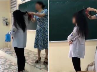 Cảnh cáo việc nhuộm tóc, cô giáo cắt tóc nữ sinh ngay tại lớp