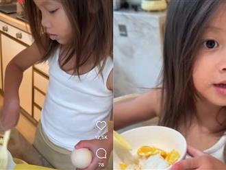 Bé Lisa nhà Hà Hồ mới hơn 3 tuổi đã vào bếp nấu ăn, ai cũng ngưỡng mộ tài nuôi dạy con của bà mẹ nổi tiếng