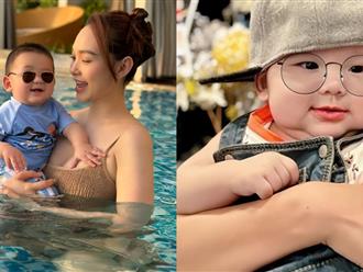 Con trai Minh Hằng thích thú khi được mẹ cho đi bơi, biểu cảm đáng yêu 'đốn tim' người hâm mộ!
