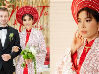 Minh Tú và chú rể ngoại quốc đã lộ diện với trang phục đặc biệt, ý nghĩa thiêng liêng mà cô dâu muốn gửi gắm trong ngày cưới