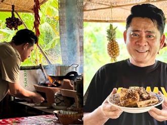 Tài tử Huỳnh Anh Tuấn vui thú điền viên ở tuổi xế chiều: Trổ tài nấu món ăn dân dã 'gây bão' MXH, tự trồng rau nuôi cá