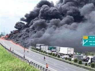 Vụ cháy xe chở dầu trên cao tốc TP.HCM – Trung Lương gây thiệt hại hơn 2 tỷ đồng