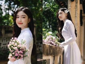Con gái Quyền Linh gây sốt với loạt ảnh chụp cùng áo dài truyền thống, nhan sắc xinh đẹp khiến nhiều người đắm đuối, xứng danh Hoa hậu tương lai